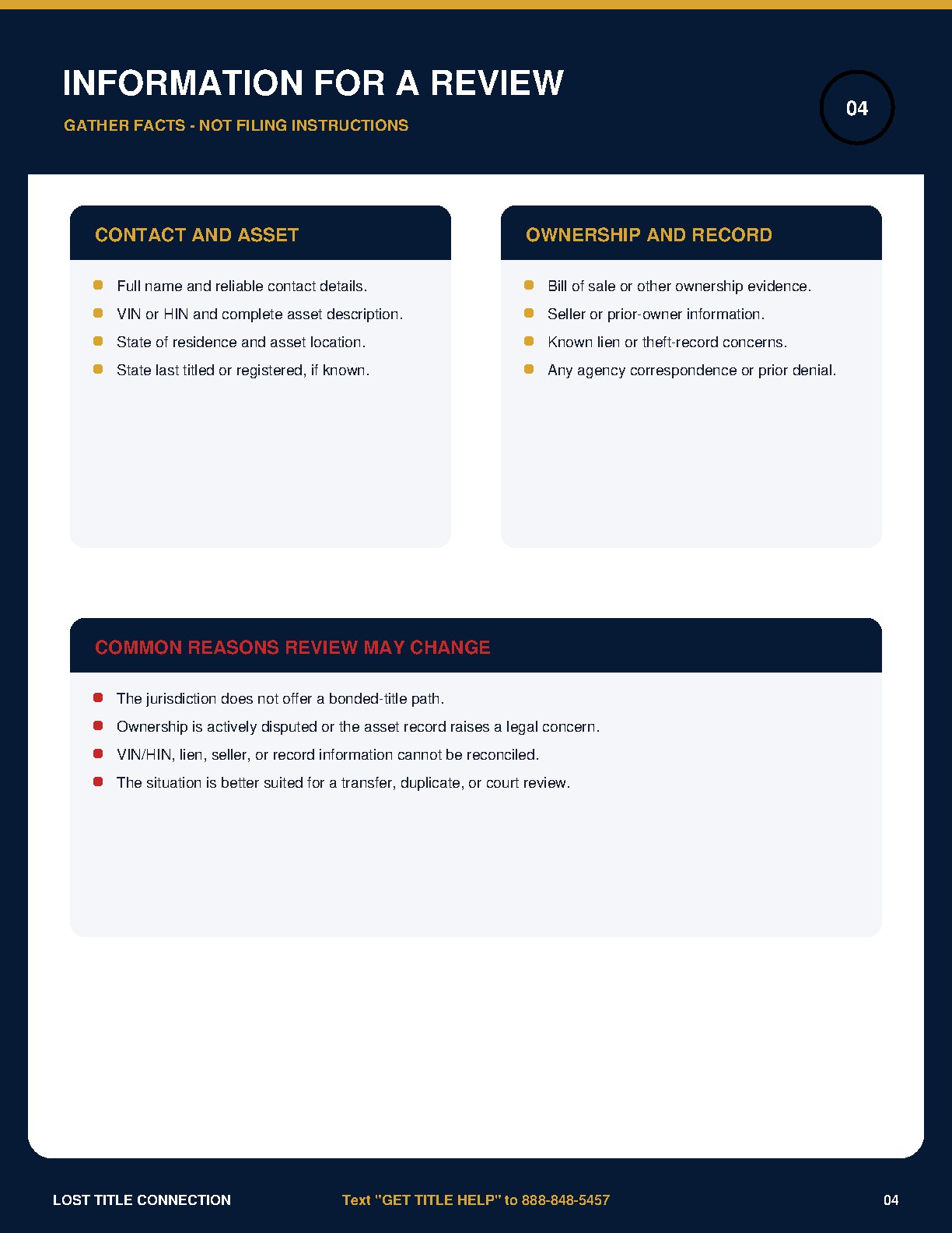 Bonded Title Guide - Page 4