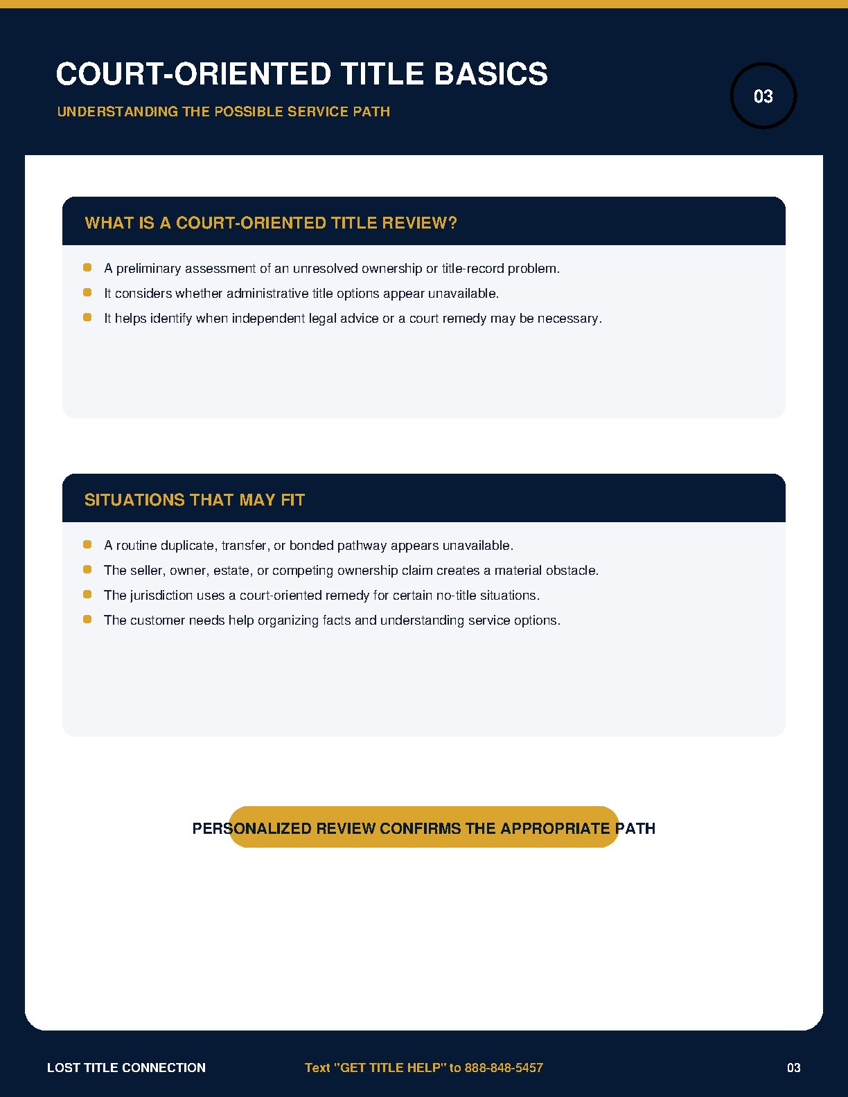Court-Ordered Title Guide - Page 3