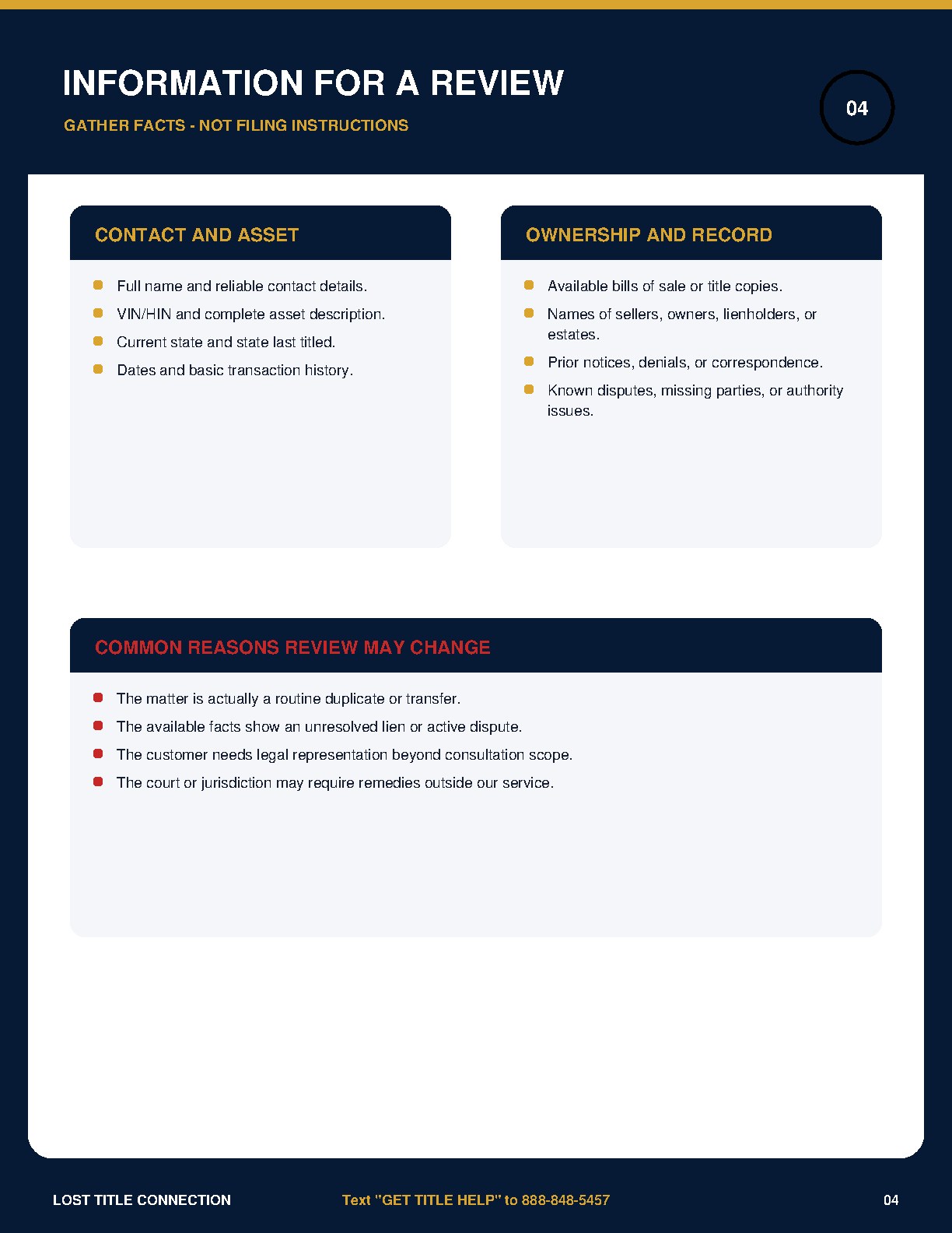 Court-Ordered Title Guide - Page 4